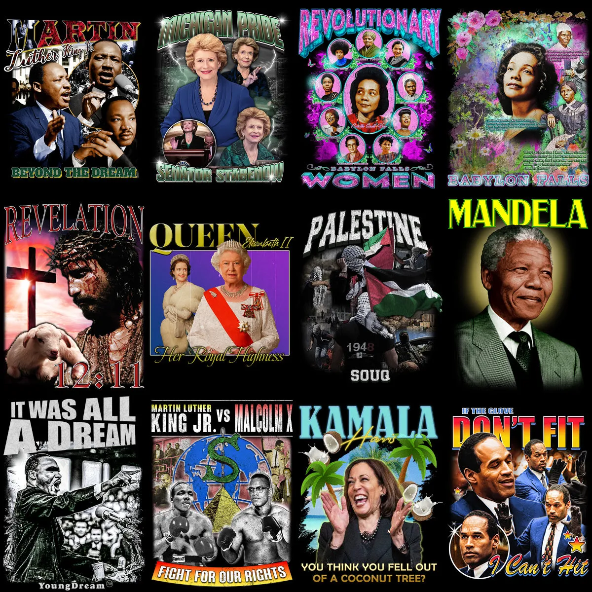 30 Politics Bootleg Designs Bundle PNG