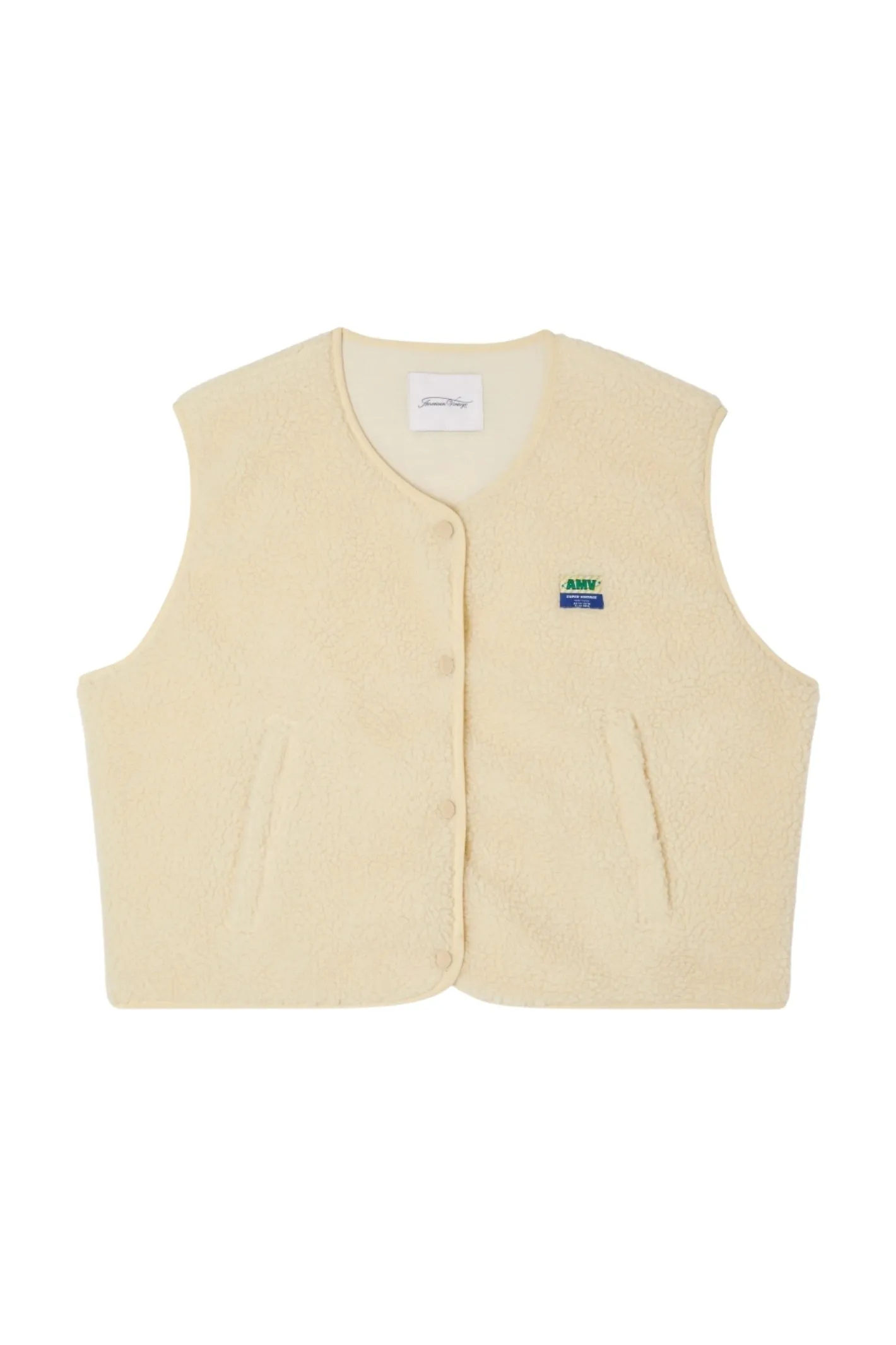 American Vintage HOK16BE Women’s Hoktown Sleeveless Jacket Ecru