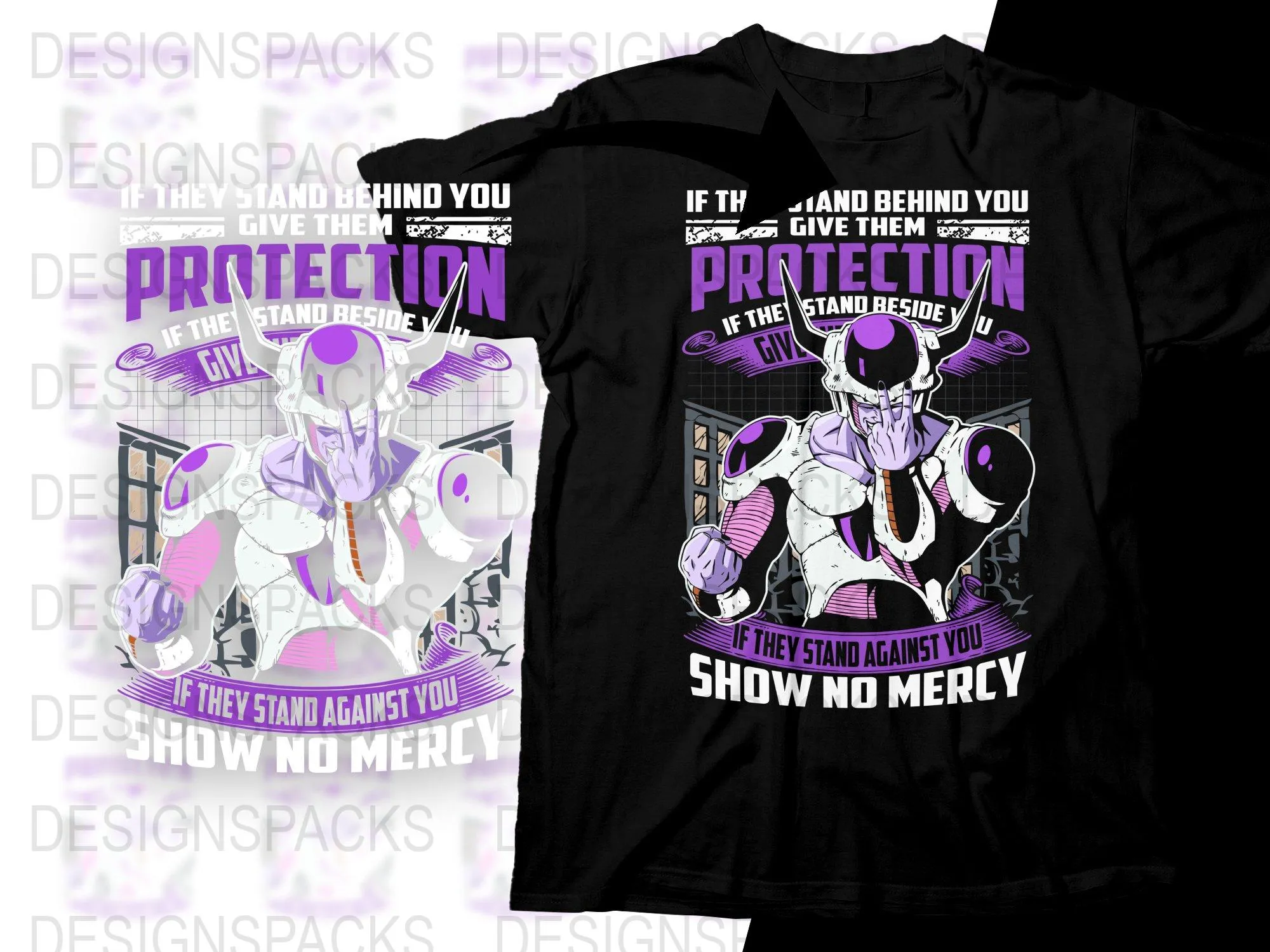 Anime Frieza Show No Mercy Graphic Png Digital Download
