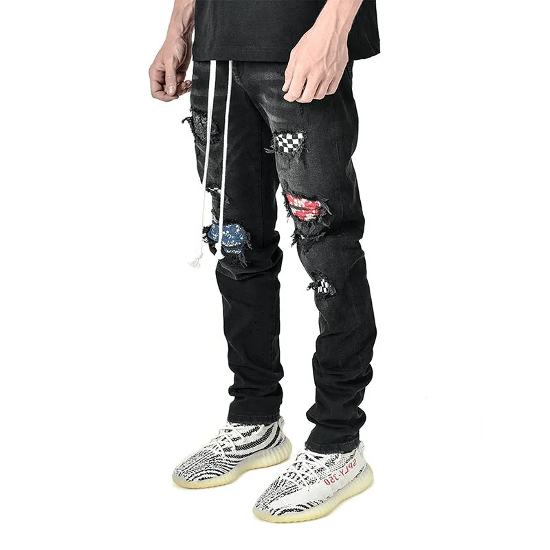 Aule Patch Ripped Jeans