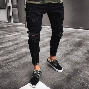 Aule Ripped Zip Jeans