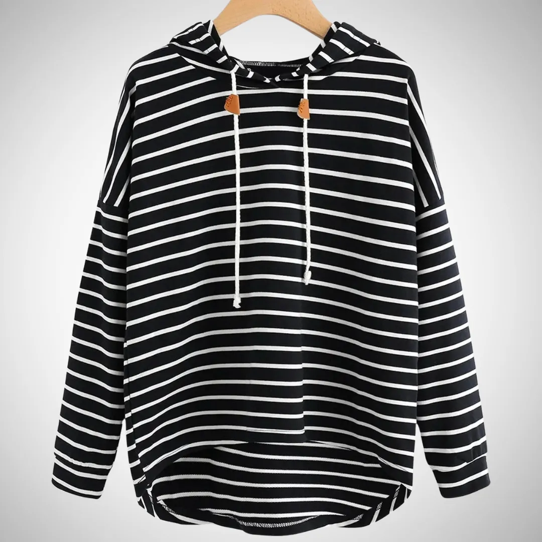 Barbara Striped Casual Hoodie