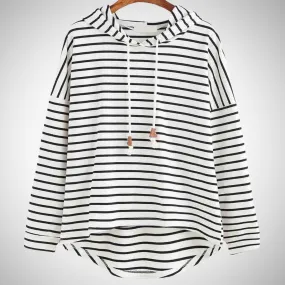 Barbara Striped Casual Hoodie