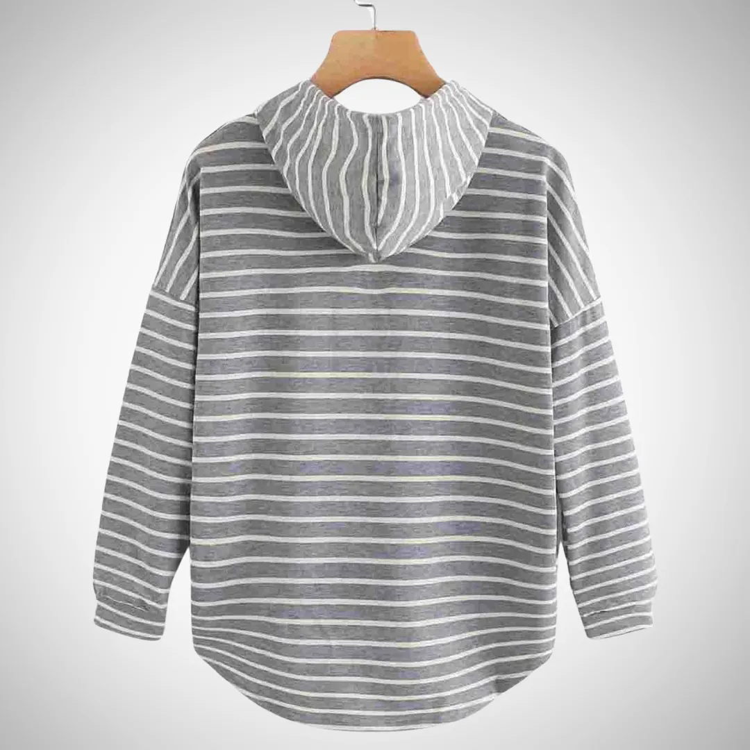 Barbara Striped Casual Hoodie
