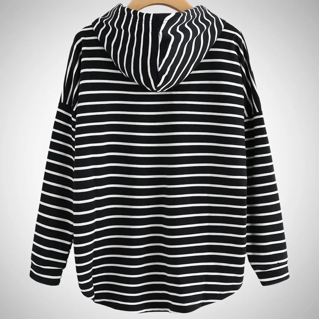 Barbara Striped Casual Hoodie