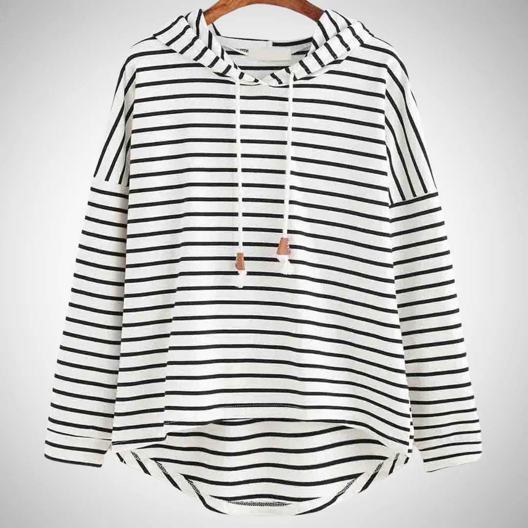 Barbara Striped Casual Hoodie