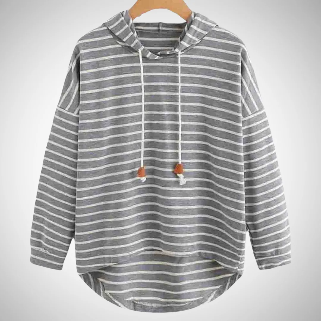 Barbara Striped Casual Hoodie