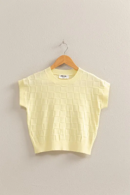 Basketweave Sweater Top