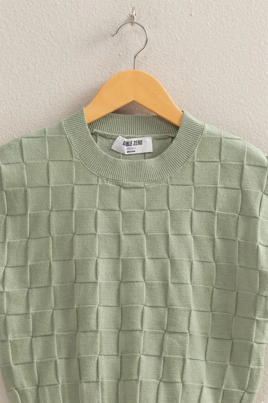Basketweave Sweater Top