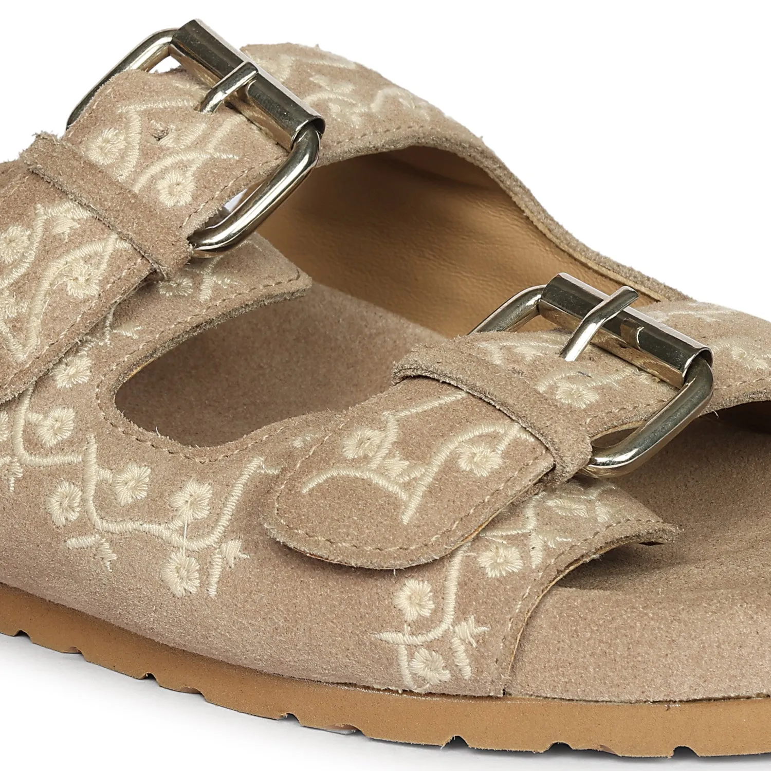 Beige Angela - Flat Sandals