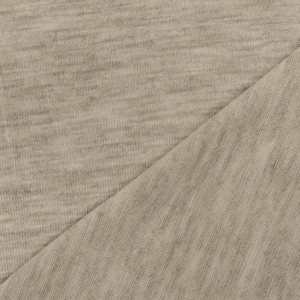 Beige-Gray-Ivory Texture Stretch Spandex Rayon Modal Jersey Knit Fabric