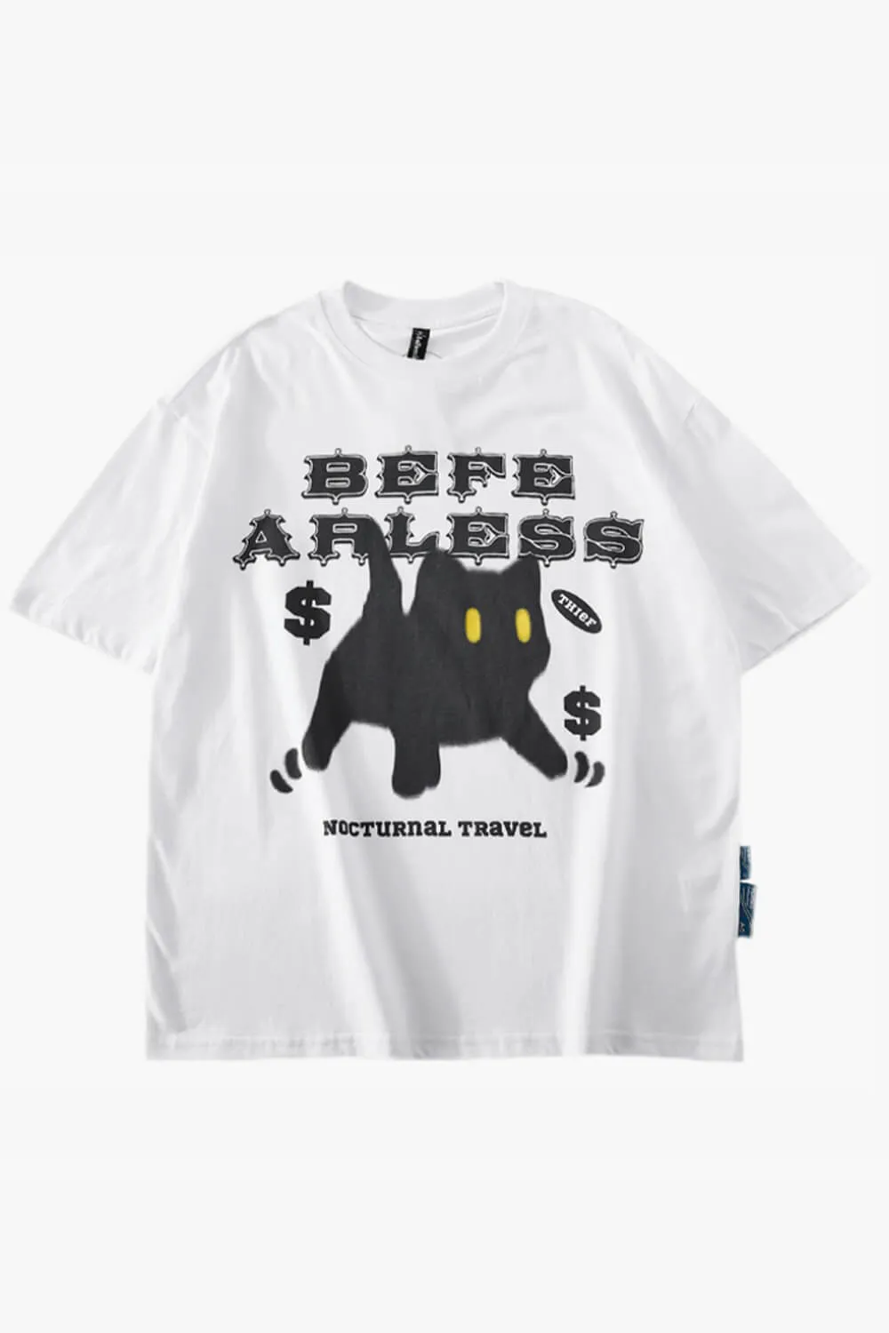 benpaolv Be Fearless Black Cat Streetwear T-Shirt