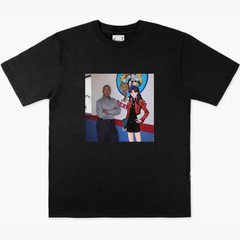 benpaolv Gus Fring and Misato Katsuragi Breaking Bad T-Shirt Evangelion
