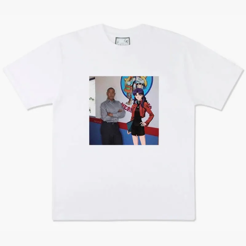 benpaolv Gus Fring and Misato Katsuragi Breaking Bad T-Shirt Evangelion