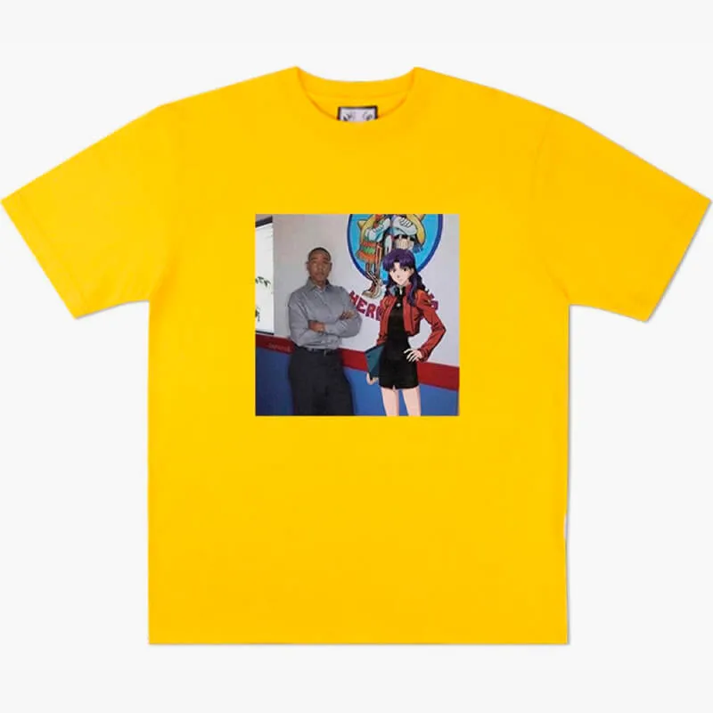 benpaolv Gus Fring and Misato Katsuragi Breaking Bad T-Shirt Evangelion