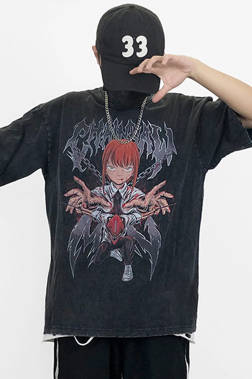 benpaolv Makima Grunge T-Shirt Chainsaw Man