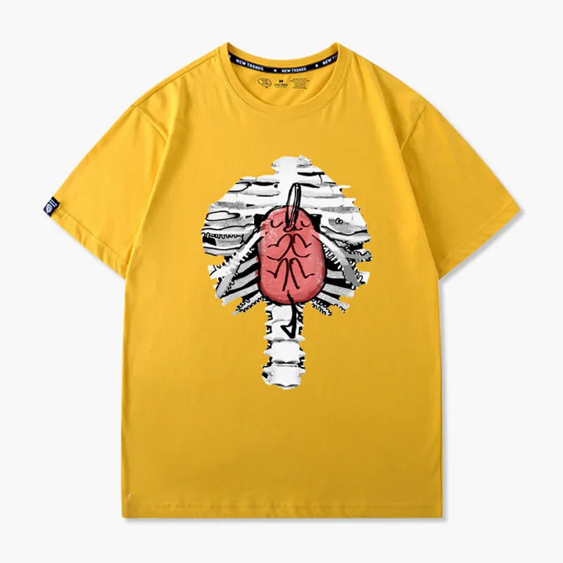 benpaolv Pochita Heart Inside Ribcage T-Shirt Chainsaw Man