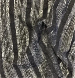 Black Tonal Stripe Voile - SKU 7094 #S168