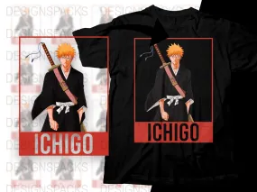 Bold Ichigo Samurai- Graphic Png Digital Download