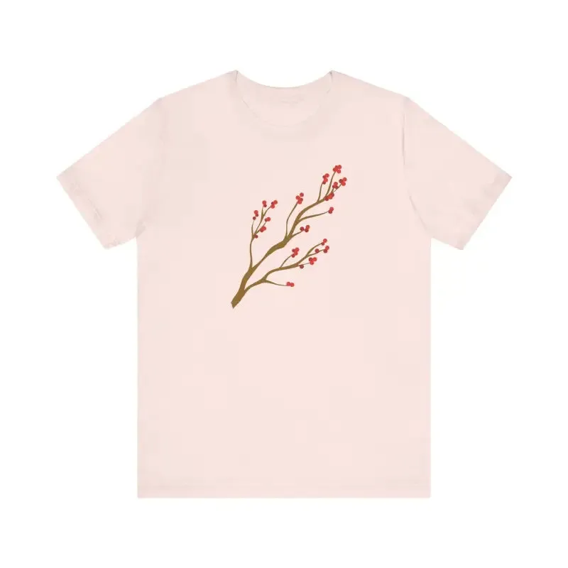Bold Red Flower Tee Jersey Short Sleeve