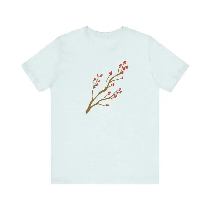 Bold Red Flower Tee Jersey Short Sleeve