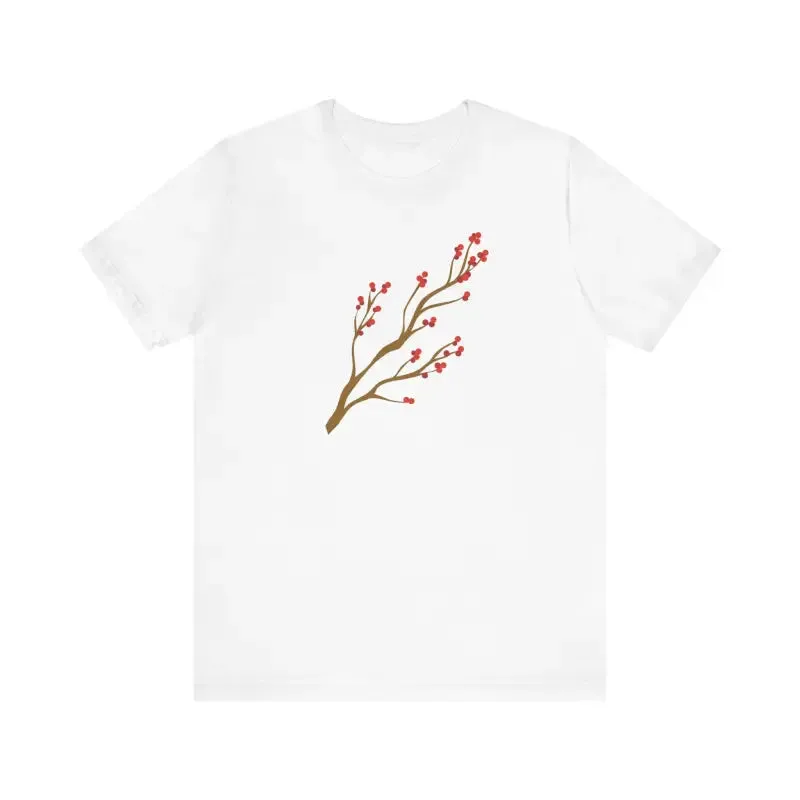 Bold Red Flower Tee Jersey Short Sleeve