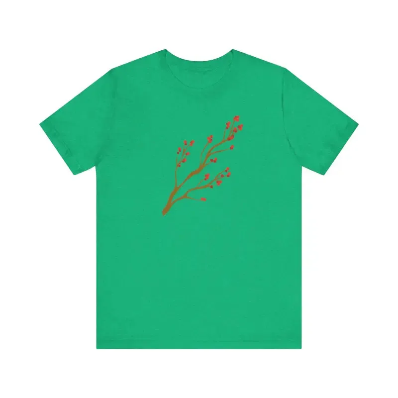 Bold Red Flower Tee Jersey Short Sleeve