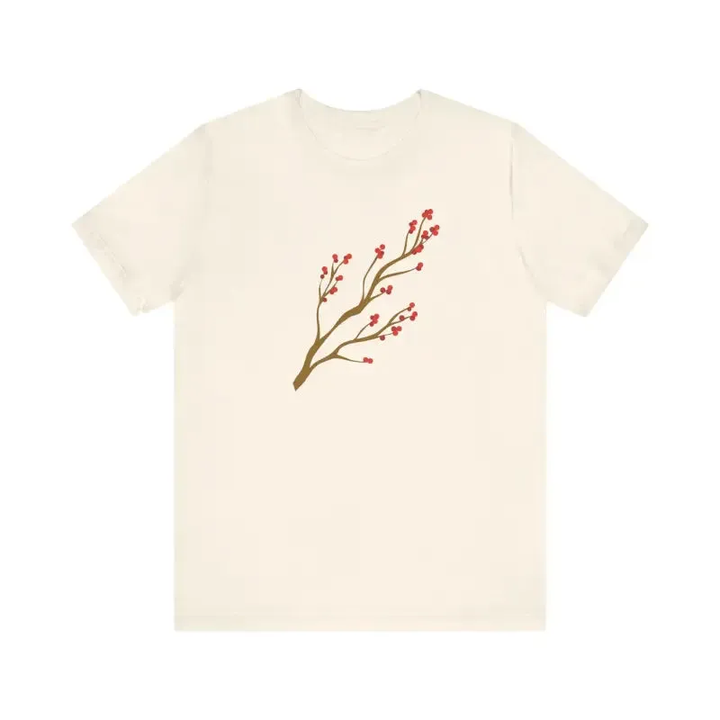 Bold Red Flower Tee Jersey Short Sleeve