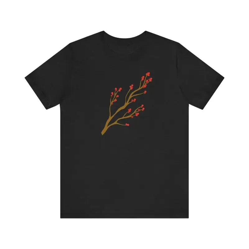 Bold Red Flower Tee Jersey Short Sleeve