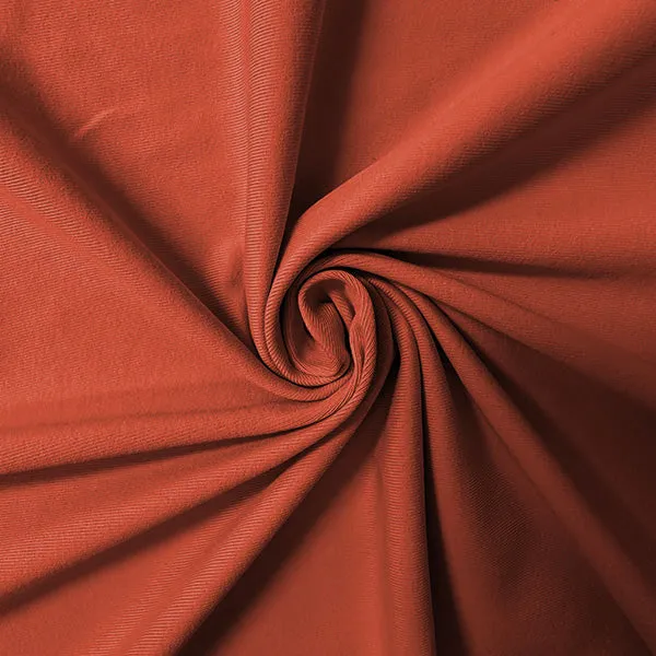 Brick Red Solid ITY Jersey Knit Fabric