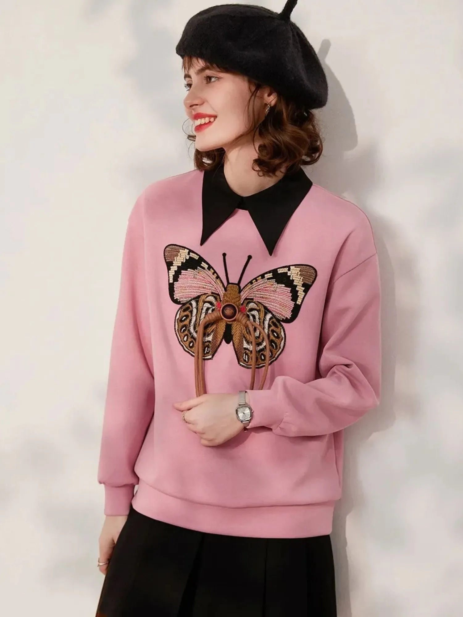 Butterfly Embroidered Jumper