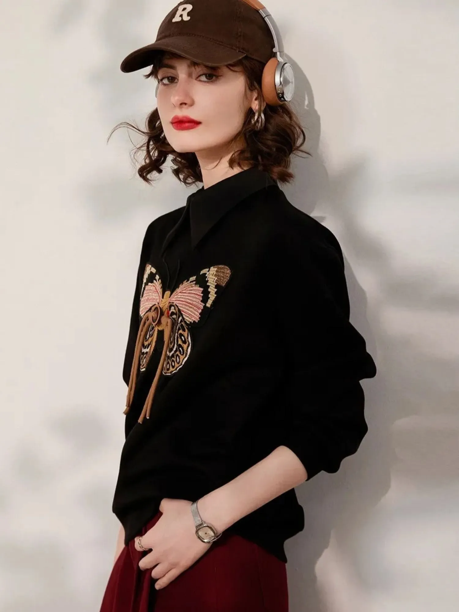 Butterfly Embroidered Jumper