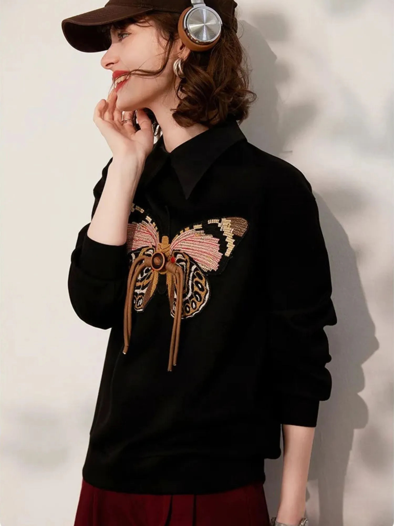 Butterfly Embroidered Jumper