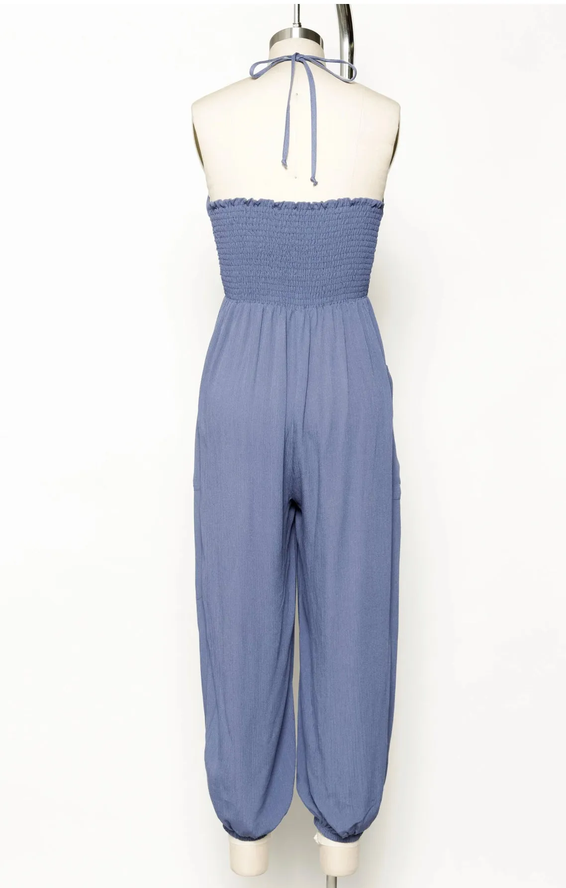 Deep V-Neck Jogger Style Jumpsuit