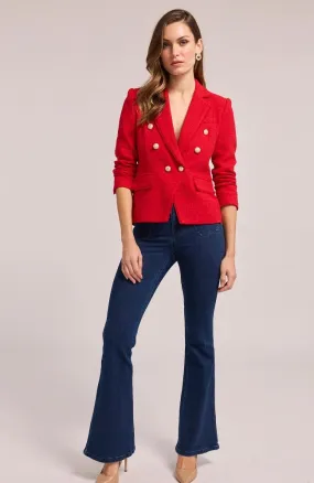 Eliza Tweed Blazer in Red