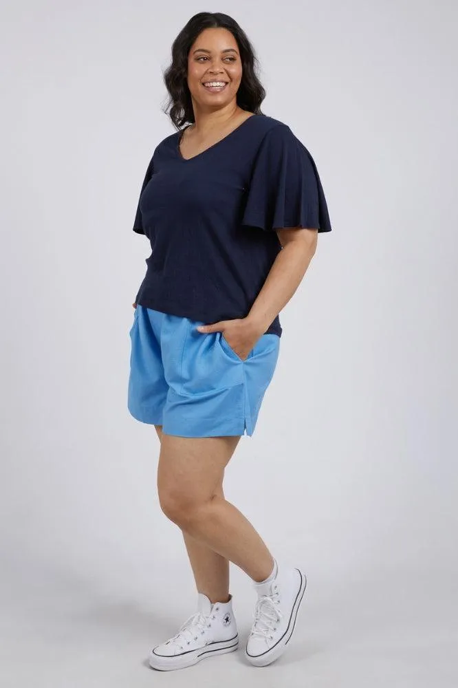 Elm Pearl Short Sleeve Top Navy
