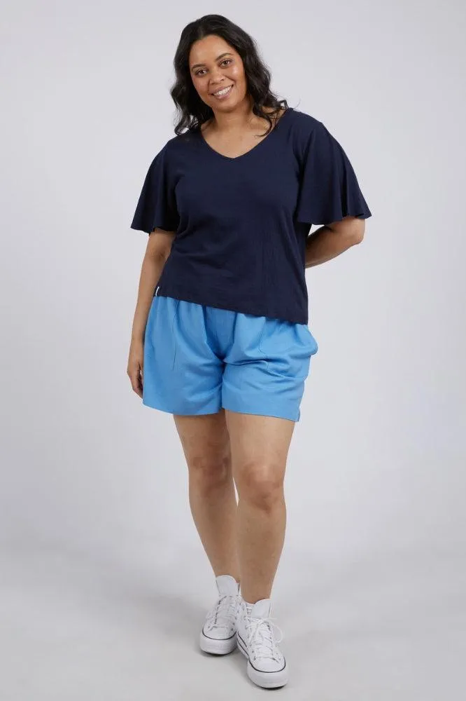 Elm Pearl Short Sleeve Top Navy