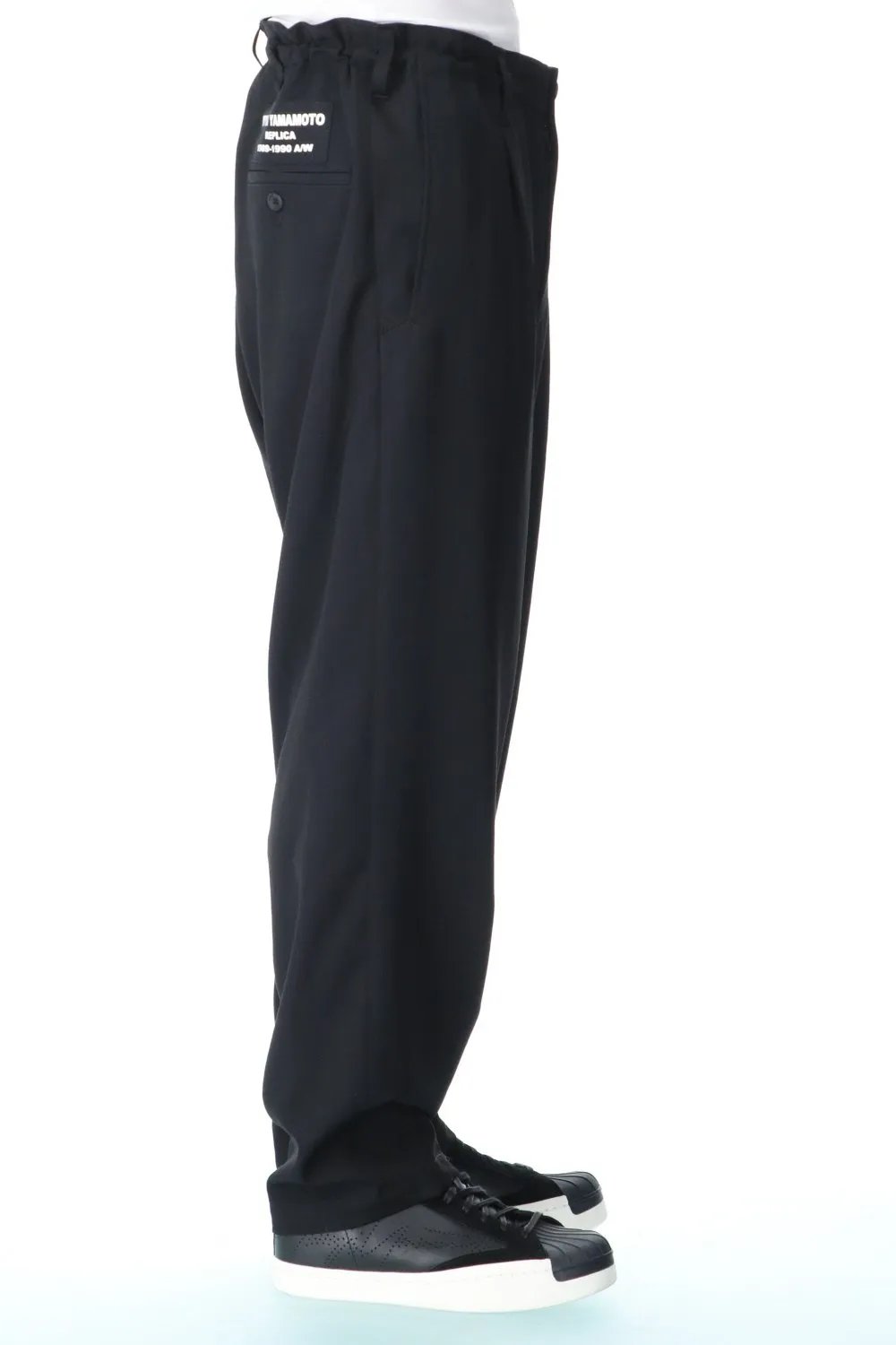 Embroidery Fine string Wool gabardine Pants