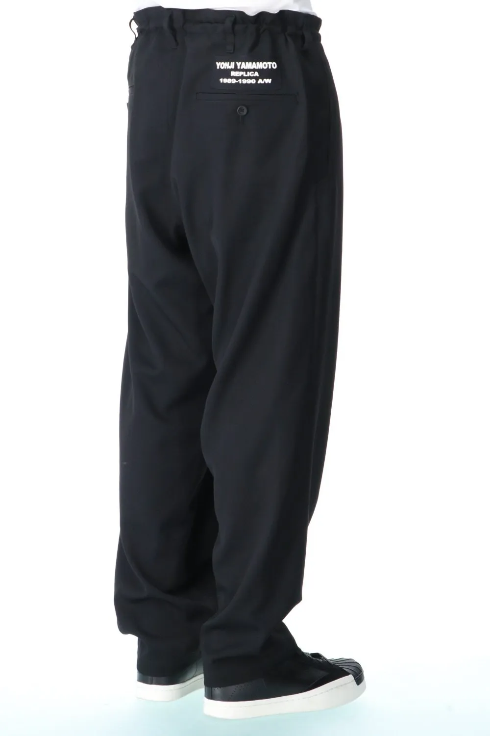 Embroidery Fine string Wool gabardine Pants