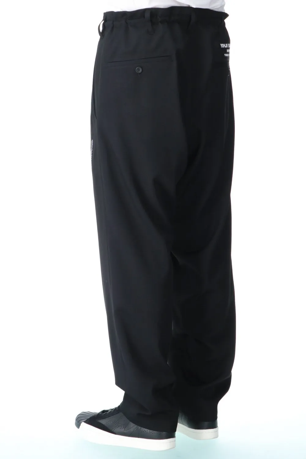 Embroidery Fine string Wool gabardine Pants