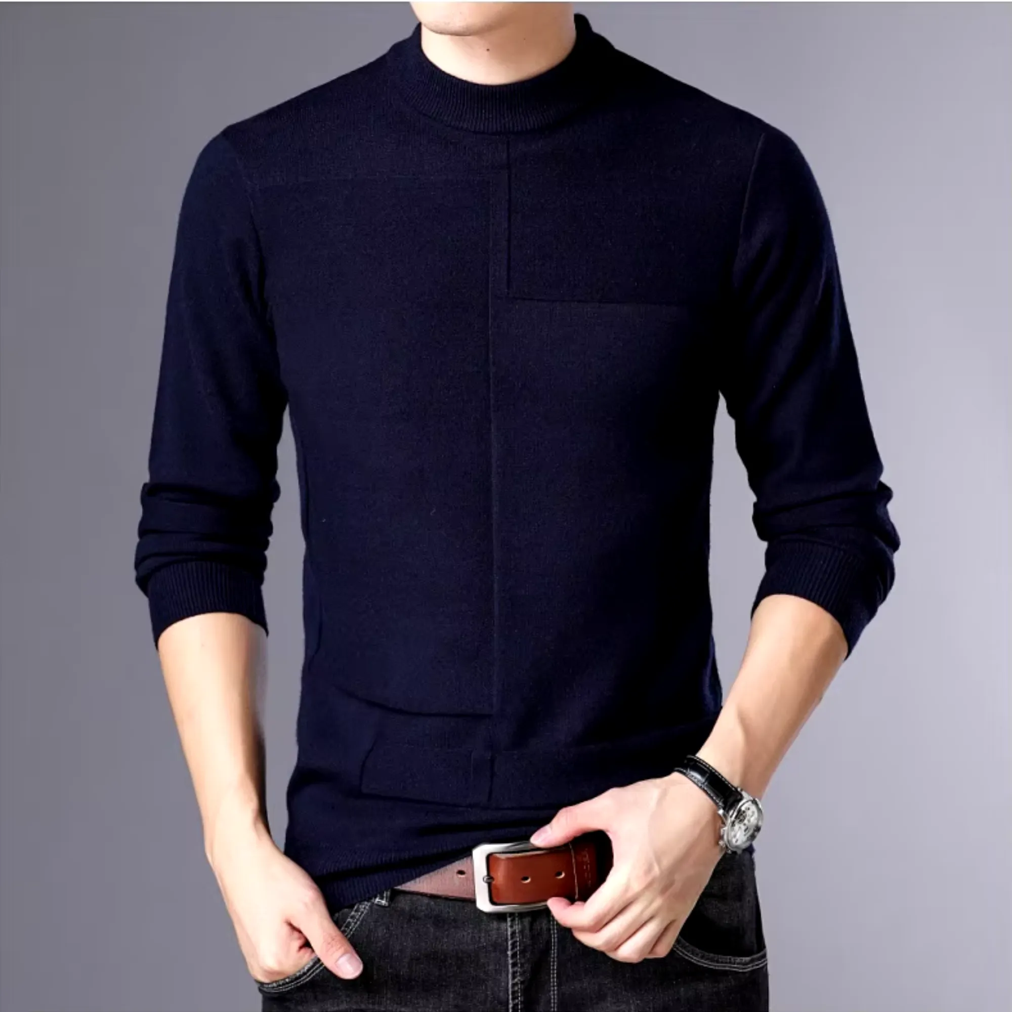 Ernesto - Men's Knit Pullover Crew Neck Sweater