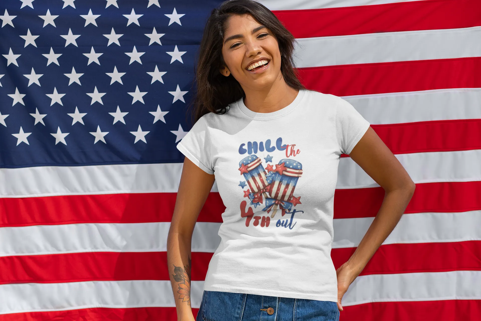 Fourth Of July Custom Made T Shirt