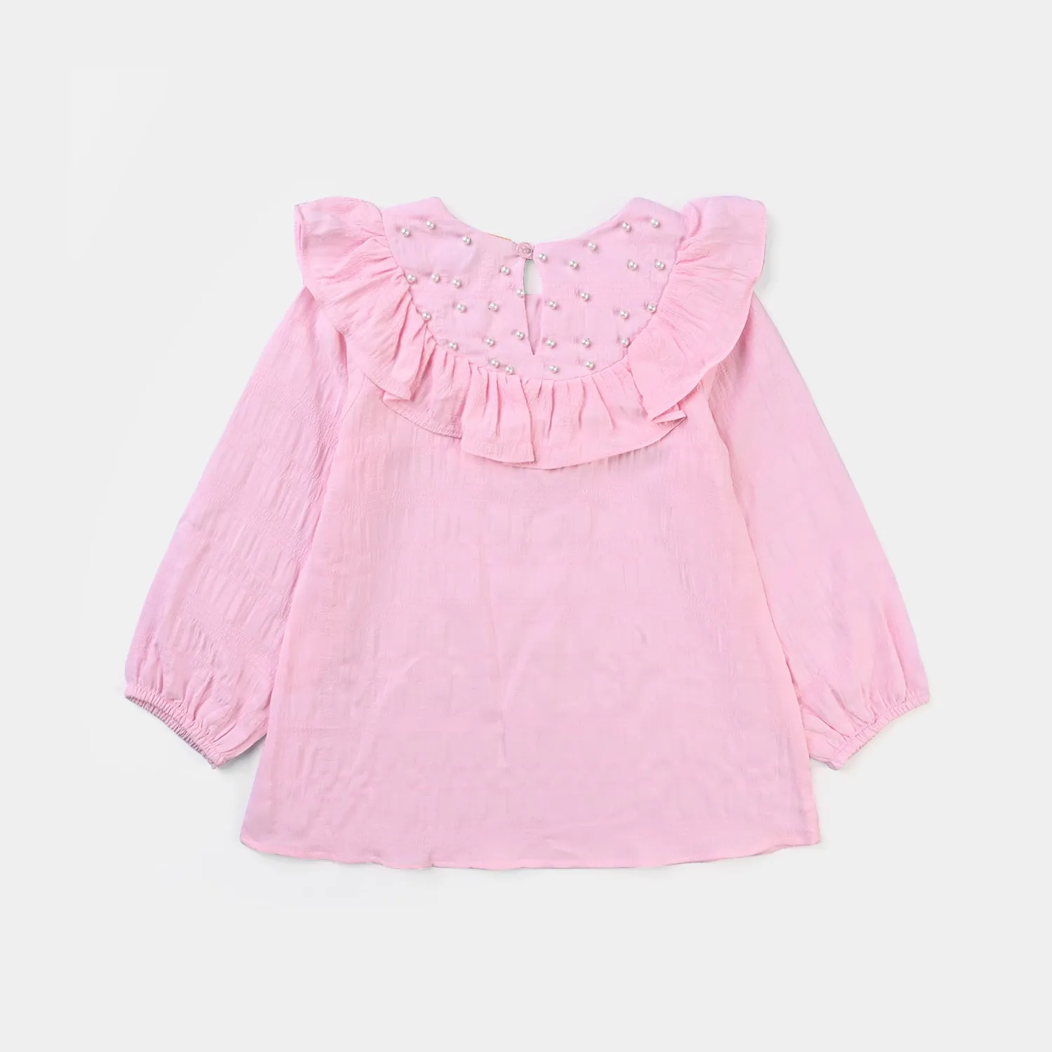 Girls Poly Cotton Casual Top Antlers-Pink