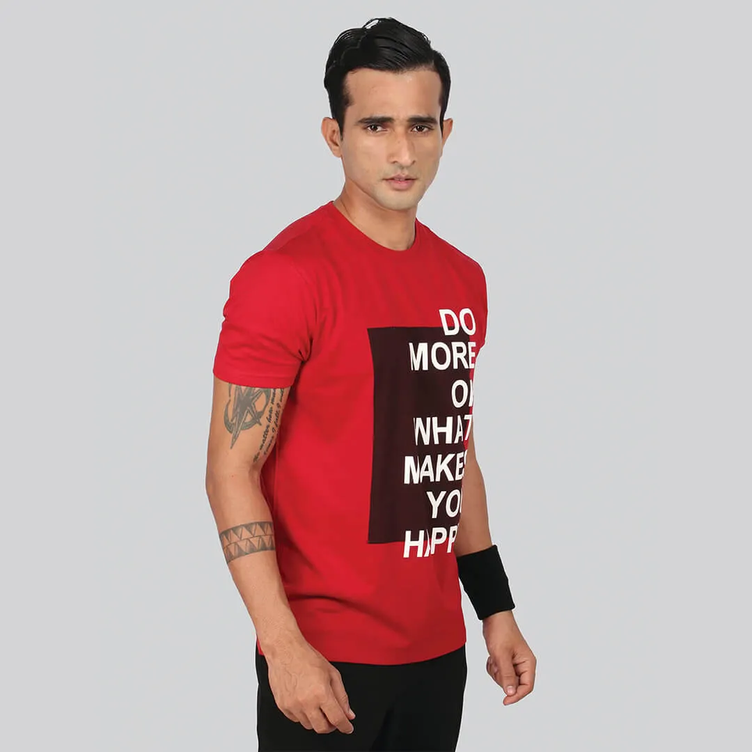 Graphic Printed T-shirt - Bold Red