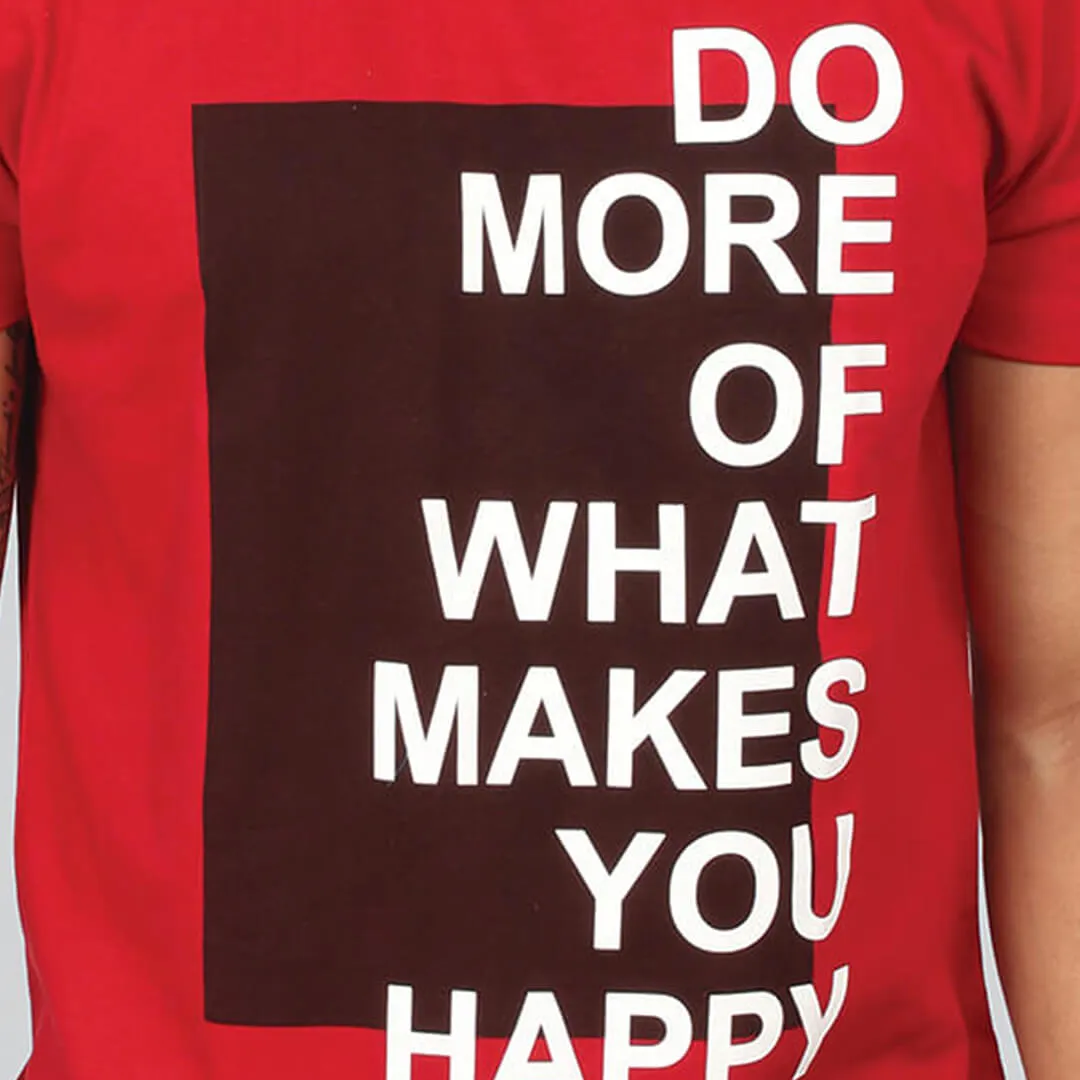 Graphic Printed T-shirt - Bold Red