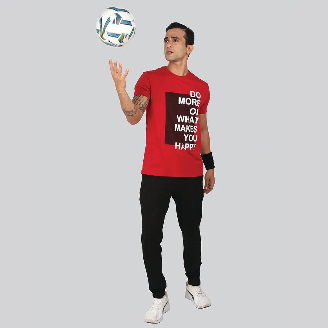 Graphic Printed T-shirt - Bold Red
