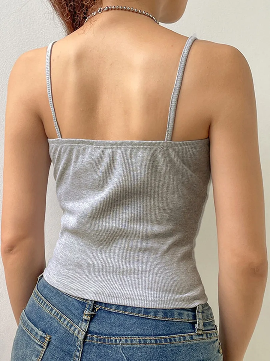 Lace Tank Tops Y2k Aesthetic Patchwork Sleeveless Cami Shirts Women Fairy Grunge Camisole 2000s Crop Tops Streetwear Clothes