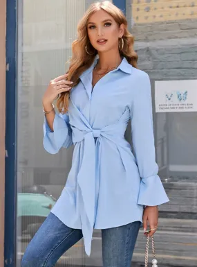 Lace Up Long Sleeve Shirt