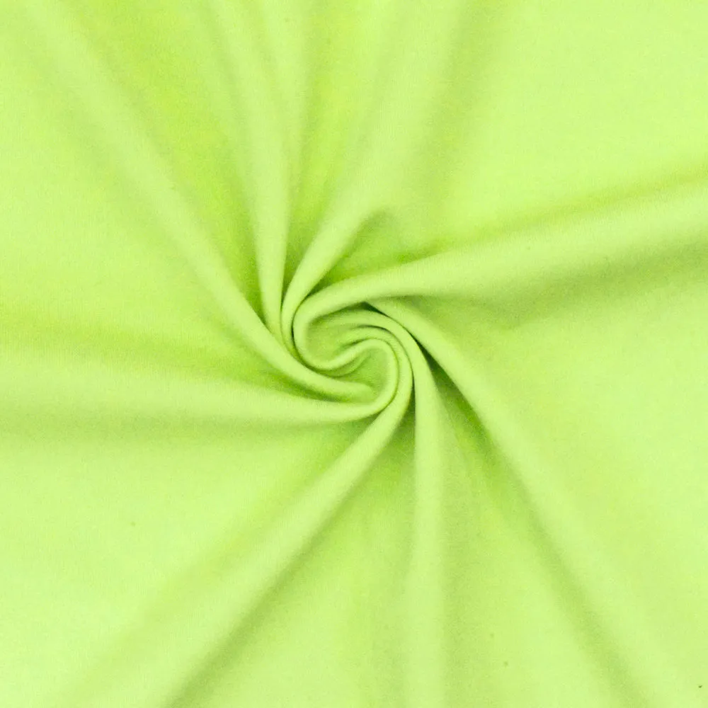 Lime Yellow Solid Stretch Tricot Yoga Swimwear Knit Fabric