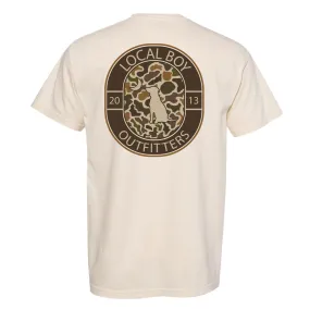 Local Boy Outfitters Vintage Crest Short Sleeve T-Shirt - Latte - L1000519